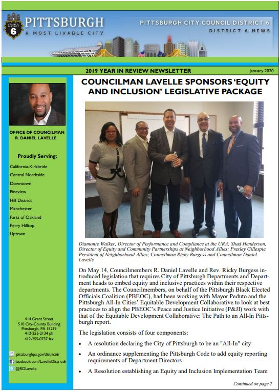 Media Coverage | Councilman Lavelle’s 2019 Year in Review Newsletter